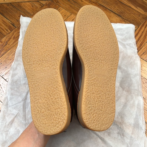 NEW Zara Women’s Lug Sole Chunky Loafers/ Blucher in Burgundy Red, Size 39/ US 8 - Picture 5 of 6